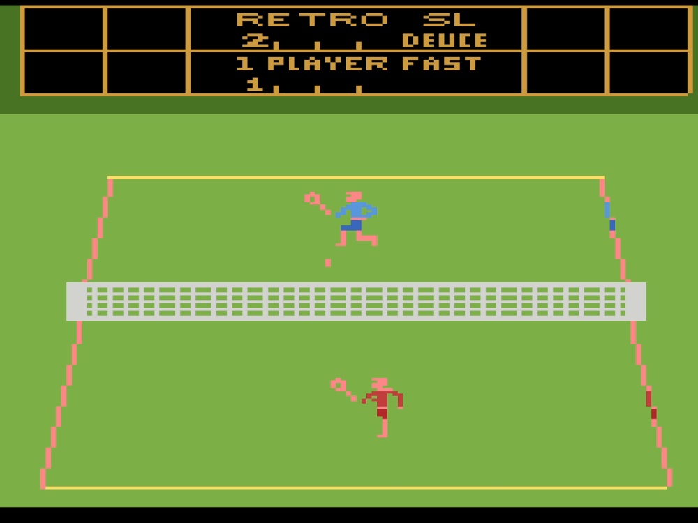 Gameplay of Realsports Tennis for Atari 2600